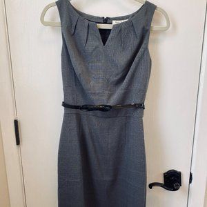 White House Black Market Gray Plaid Dress